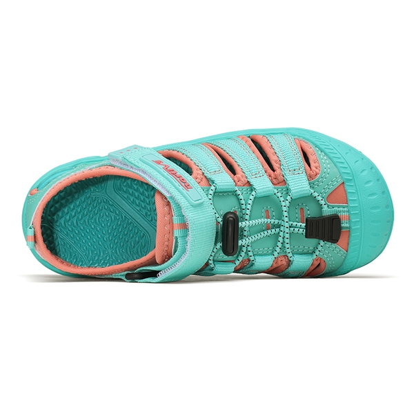 Kids Closed Toe Athletic Outdoor Sandals - MOON RED - 2